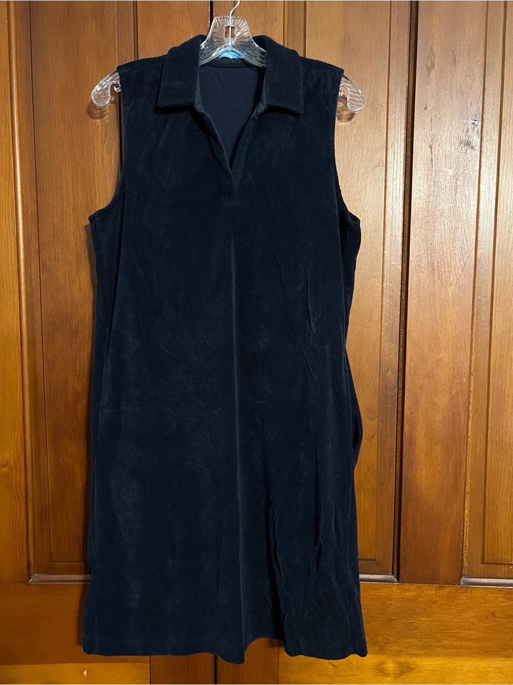 J. McLaughlin Terrycloth Sleeveless Midi Dress Pockets Size Large